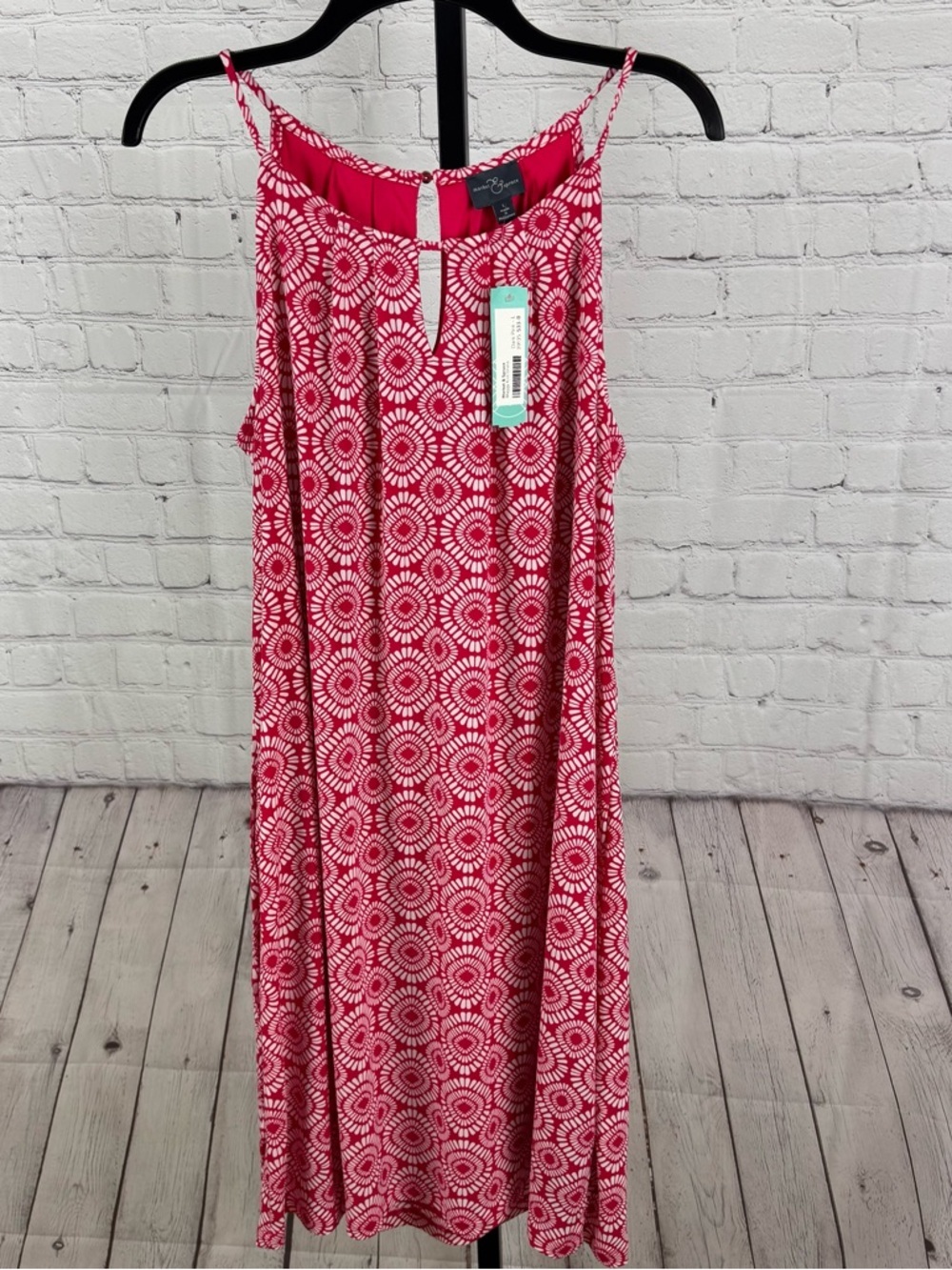 Market & Spruce Dark Pink Printed Maggy Knit Dress Size Large